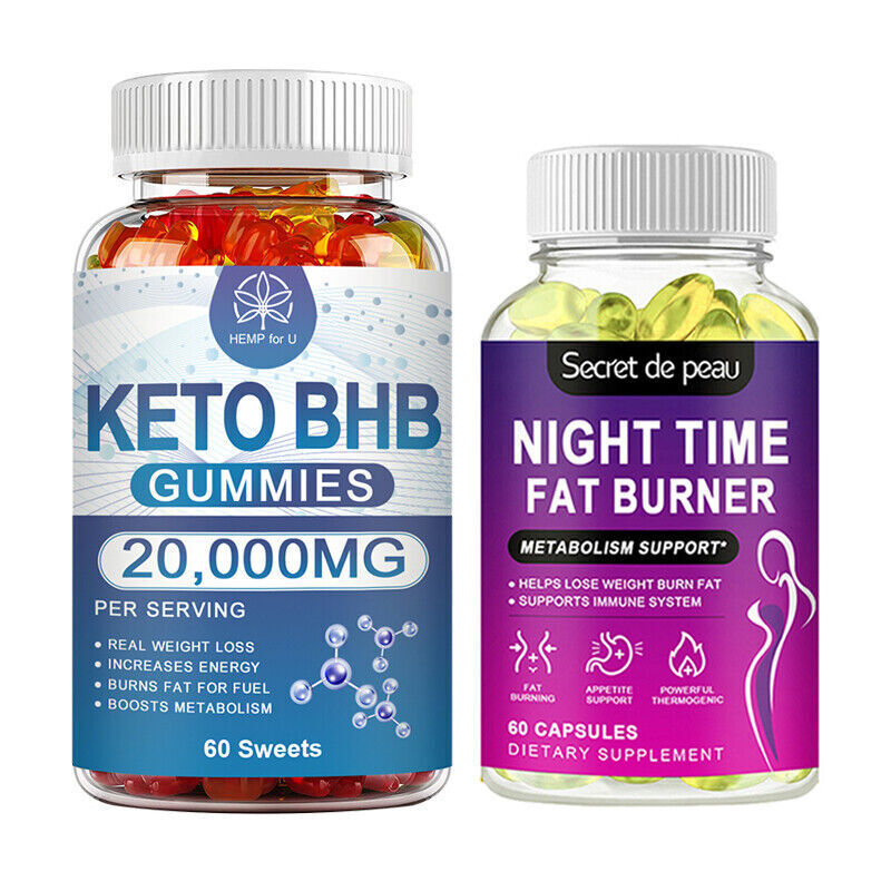 Keto BHB Gummies Diet ACV Weight Loss Night Time Fat burner Appetite Suppressant