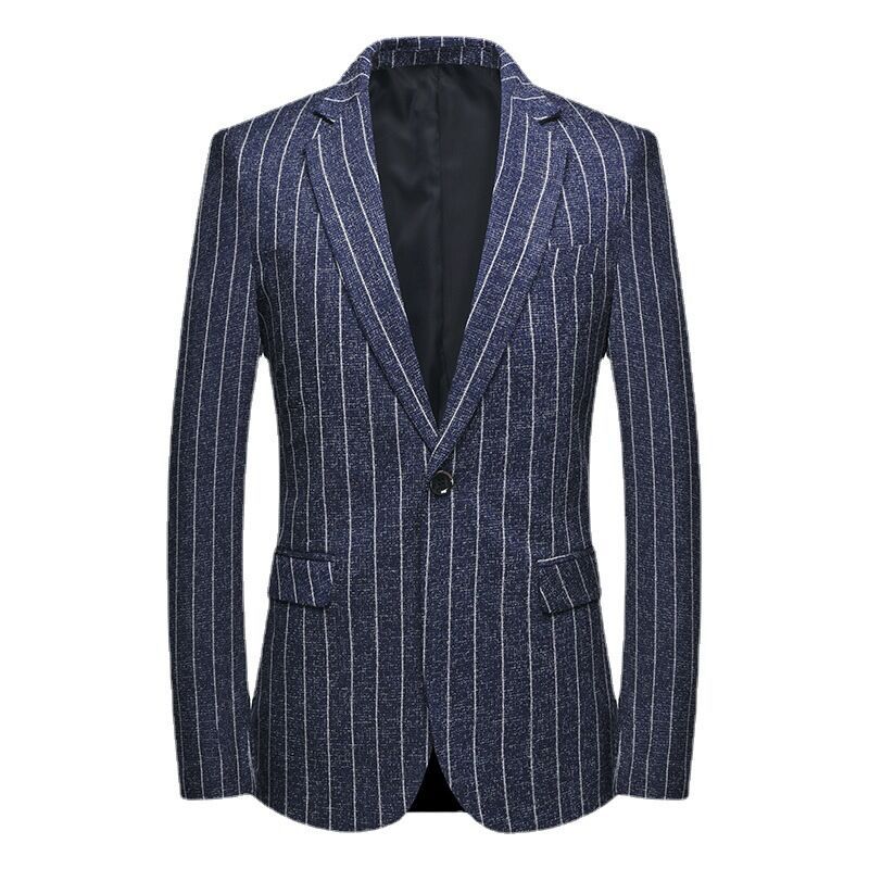 Men Formal Work Blazer Jacket Business Casual Checked Slim Fit Suit Coat Tops - Picture 28 of 28