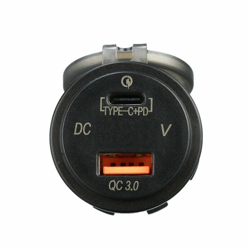 Auto Dual USB C Steckdose 3.0 QC PD 12V Einbau Buchse KFZ Ladegerät Voltmeter - Bild 16 von 18