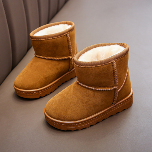 TODDLERS KIDS BOYS GIRLS WINTER WARM FUR LINED SNOW BOOTS NON SLIP COMFORT SHOES
