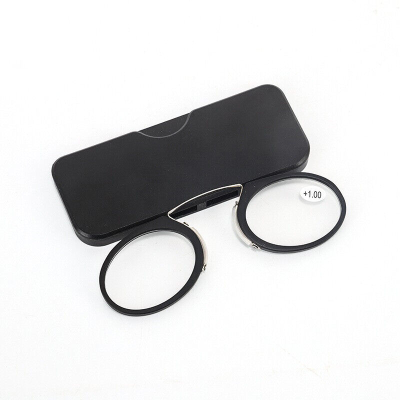 MINI Clip Nose Bridge Reading Glasses Portable Presbyopic Glasses With Case