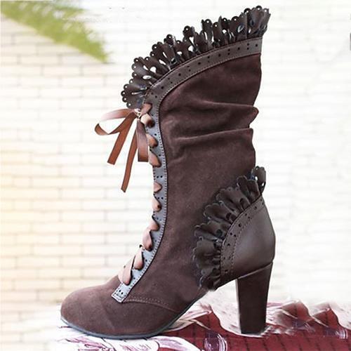 Mujeres Steampunk Zapatos Rústicos de Tacón Alto Zapatos Victorianos al Tobillo Botas De Colección - Imagen 15 de 15