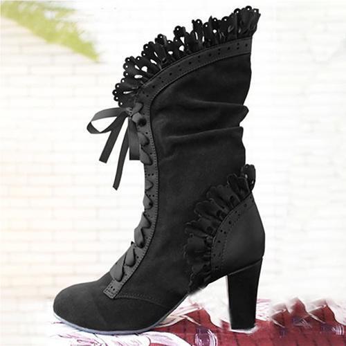 Mujeres Steampunk Zapatos Rústicos de Tacón Alto Zapatos Victorianos al Tobillo Botas De Colección - Imagen 13 de 15