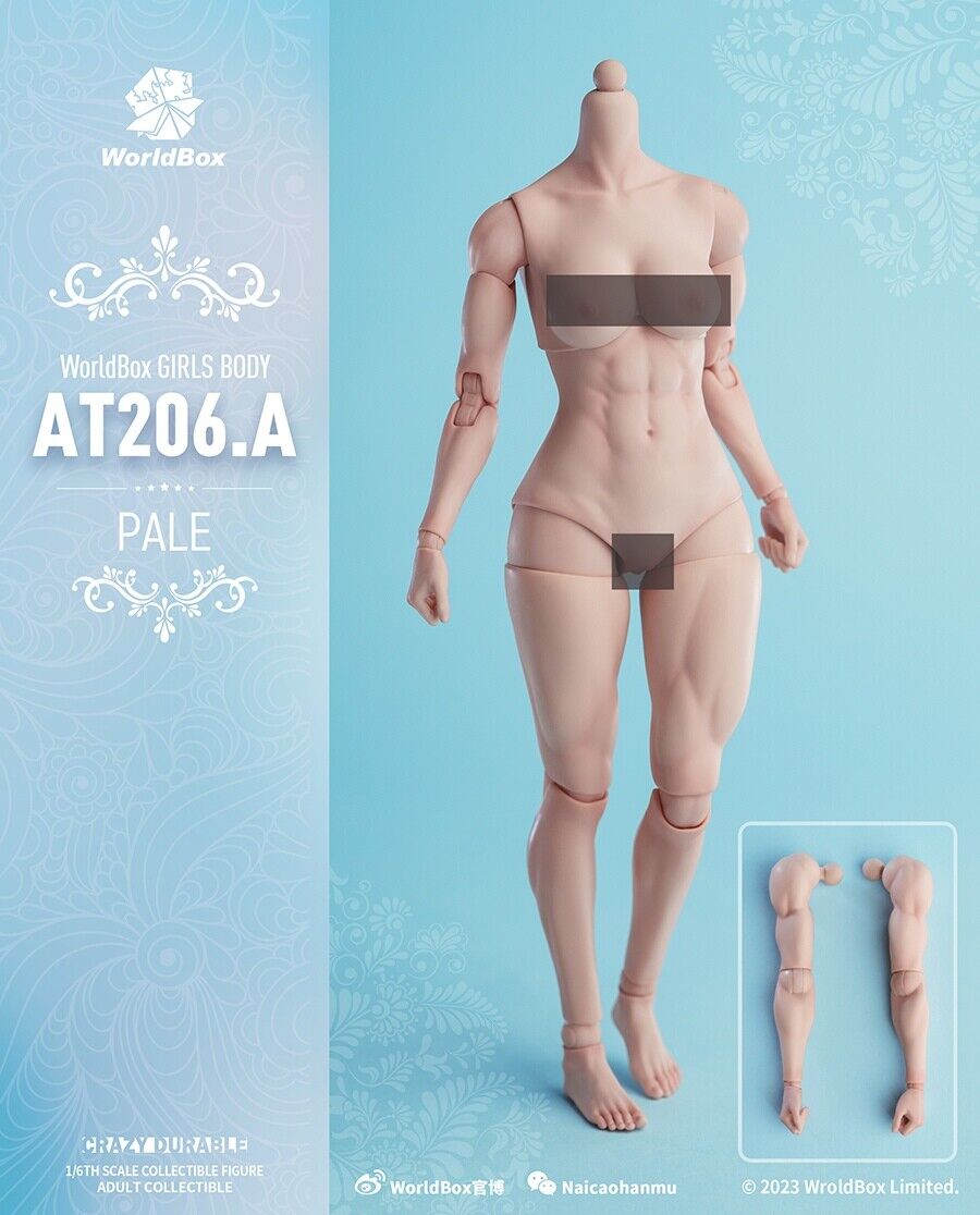 Figura Modelo 1/6 Worldbox AT206 Mujer Flexible Muscular Articulación Cuerpo Soldado 12"" - Imagen 25 de 44