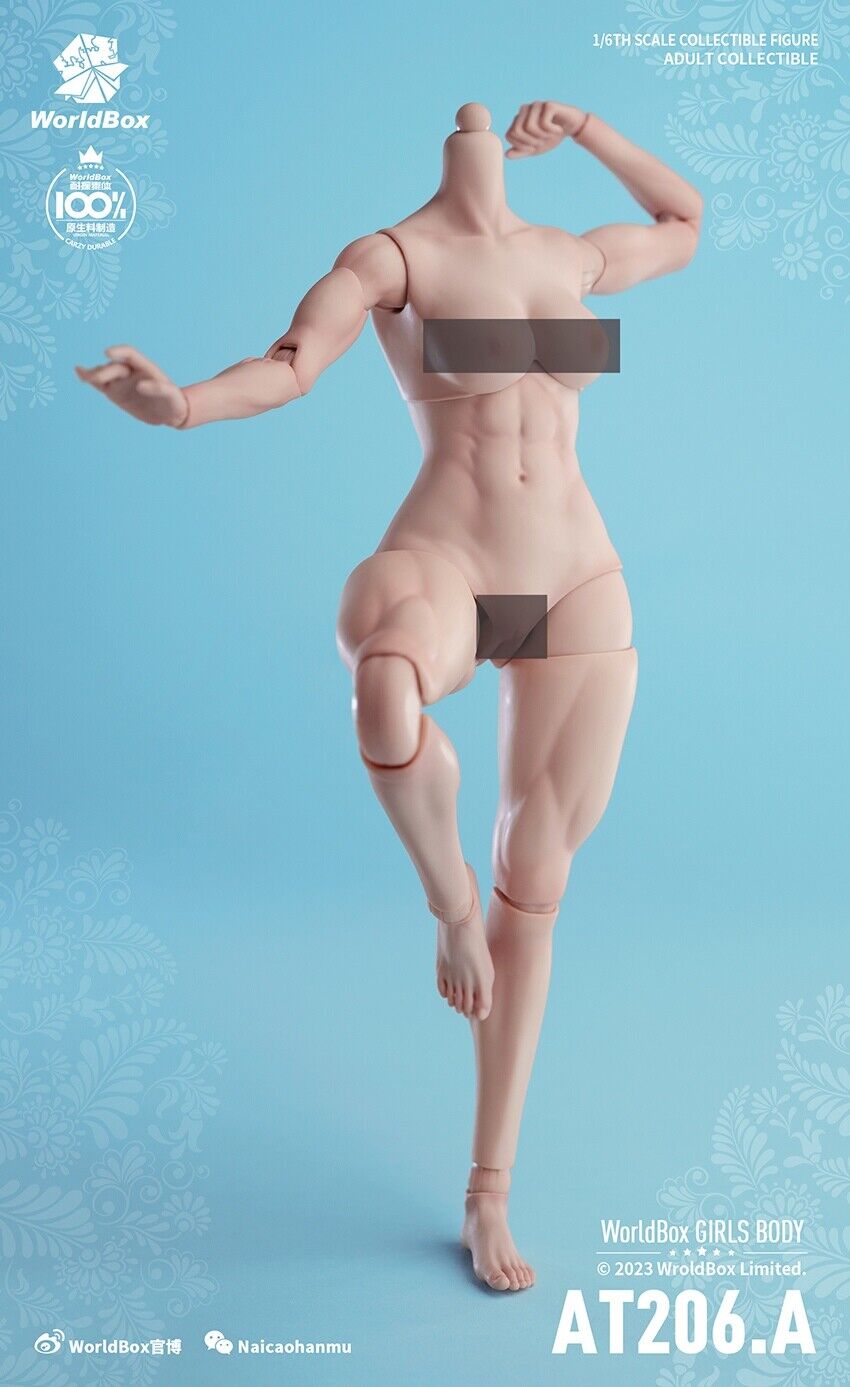 Figura Modelo 1/6 Worldbox AT206 Mujer Flexible Muscular Articulación Cuerpo Soldado 12"" - Imagen 27 de 44
