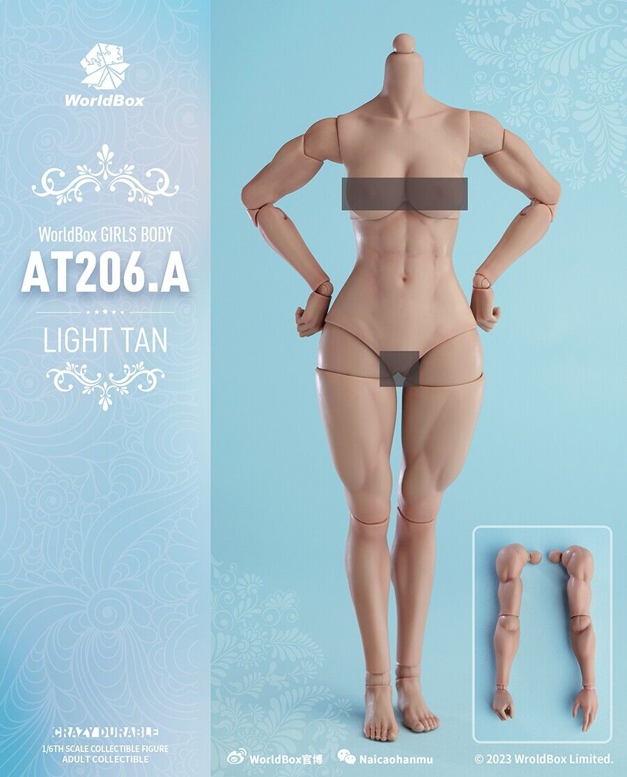 Figura Modelo 1/6 Worldbox AT206 Mujer Flexible Muscular Articulación Cuerpo Soldado 12"" - Imagen 30 de 44