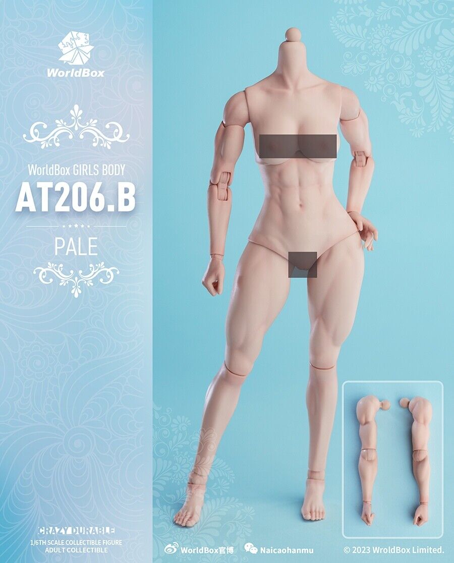 Figura Modelo 1/6 Worldbox AT206 Mujer Flexible Muscular Articulación Cuerpo Soldado 12"" - Imagen 35 de 44