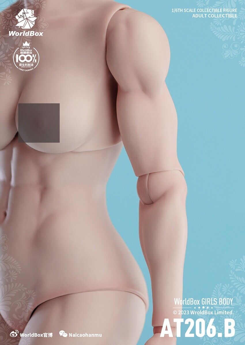 Figura Modelo 1/6 Worldbox AT206 Mujer Flexible Muscular Articulación Cuerpo Soldado 12"" - Imagen 39 de 44
