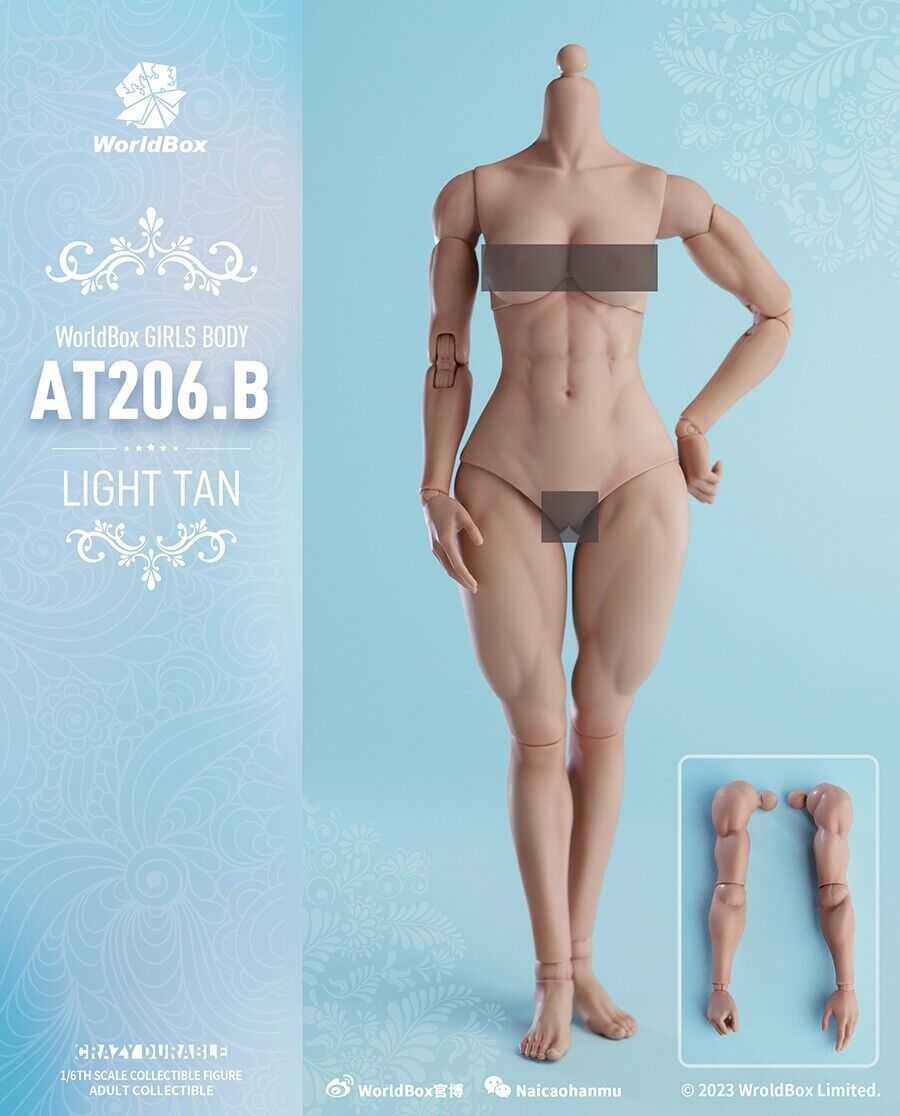 Figura Modelo 1/6 Worldbox AT206 Mujer Flexible Muscular Articulación Cuerpo Soldado 12"" - Imagen 42 de 44