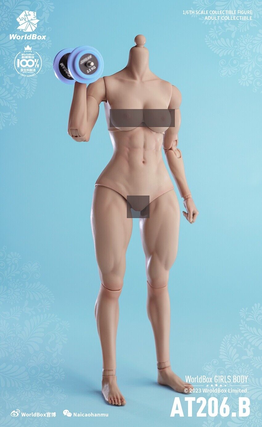Figura Modelo 1/6 Worldbox AT206 Mujer Flexible Muscular Articulación Cuerpo Soldado 12"" - Imagen 43 de 44