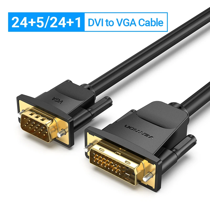 DVI-I to VGA Cable Dual Link 24+5 Male to VGA Male Adapter Video Cord PC Monitor - Picture 13 of 14