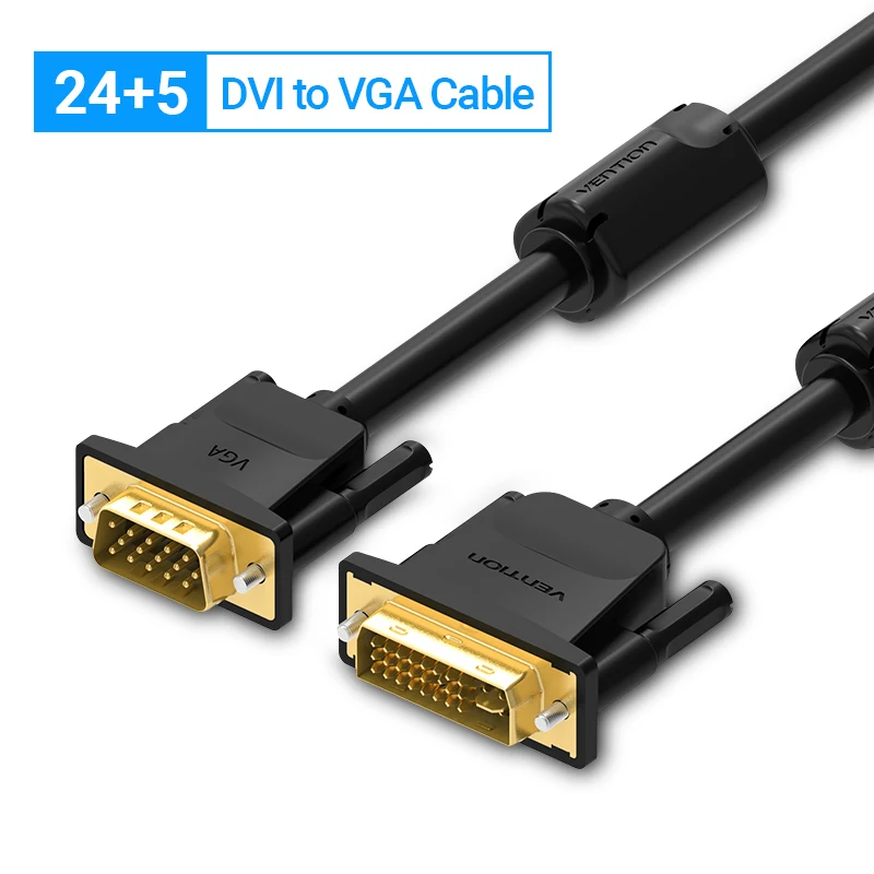 DVI-I to VGA Cable Dual Link 24+5 Male to VGA Male Adapter Video Cord PC Monitor - Picture 14 of 14
