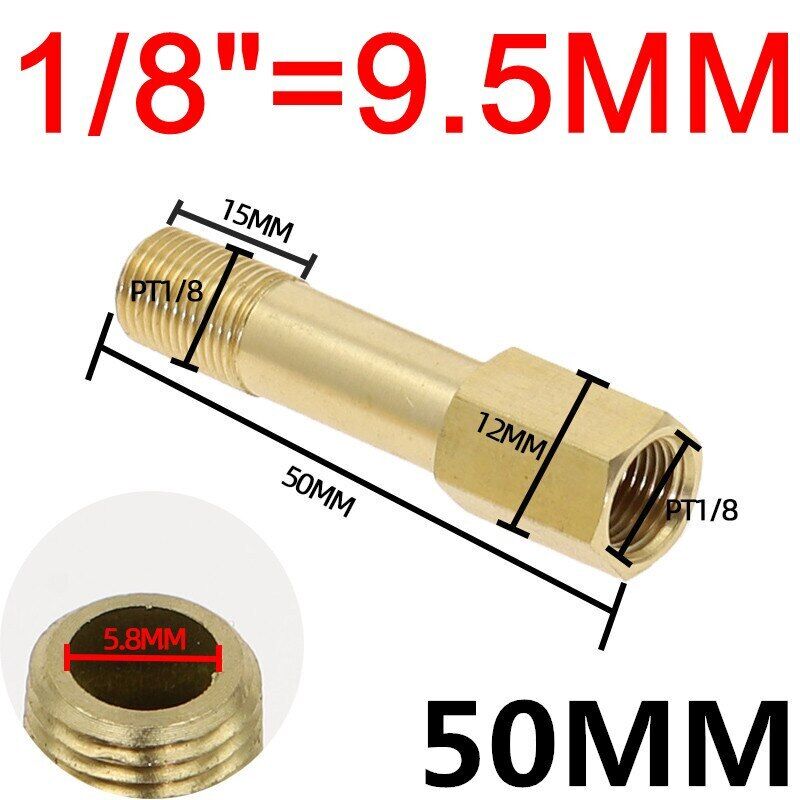 BSP Außen auf Innen Messing Hahn Gewinde Verlängerung Verbinder Adapter Fittings - Bild 6 von 22