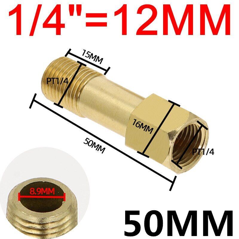 BSP Außen auf Innen Messing Hahn Gewinde Verlängerung Verbinder Adapter Fittings - Bild 13 von 22