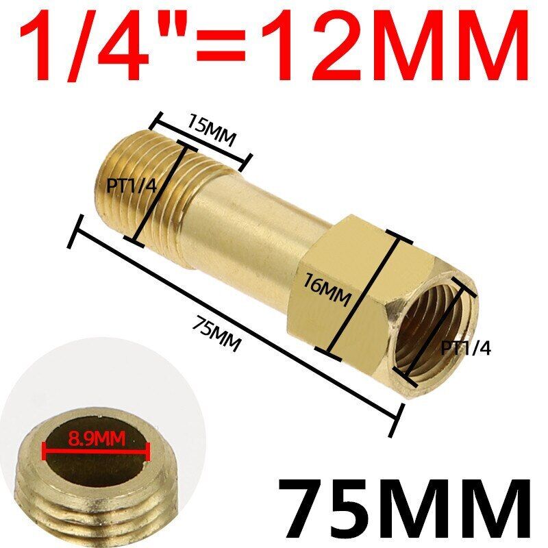 BSP Außen auf Innen Messing Hahn Gewinde Verlängerung Verbinder Adapter Fittings - Bild 14 von 22