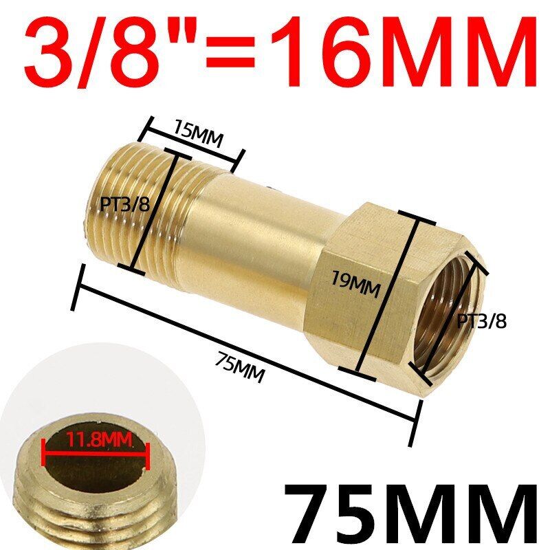 BSP Außen auf Innen Messing Hahn Gewinde Verlängerung Verbinder Adapter Fittings - Bild 20 von 22