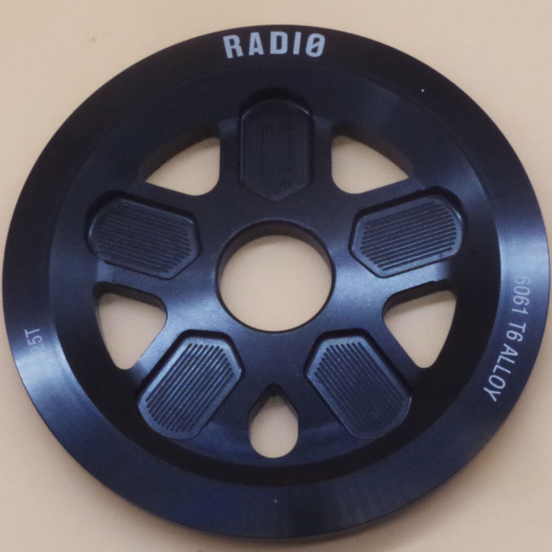 Plato de aleación de aluminio T6 25T para bicicleta de calle BMX con disco de protección dental - Imagen 11 de 12