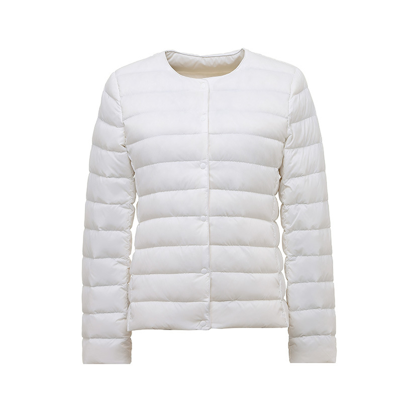 Winter Lightweight Down Jacket Women's Round Neck Short Plus Size Lightweight - Picture 6 of 19