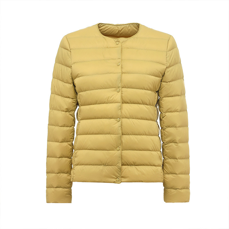 Winter Lightweight Down Jacket Women's Round Neck Short Plus Size Lightweight - Picture 16 of 19