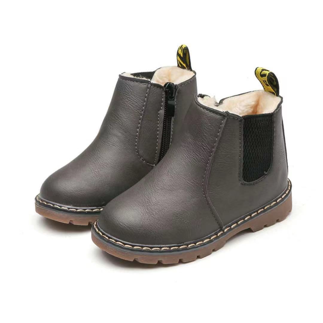 Kids Winter Warm Ankle Snow Boots Boys Girls Chelsea Fur Lined Toddler Shoes UK - Picture 13 of 17