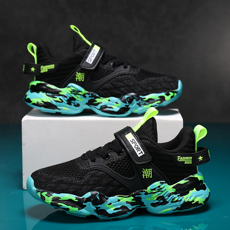 KIDS CASUAL SNEAKERS BOYS GIRLS RUNNING TRAINERS MESH SCHOOL SPORTS SHOES SIZE - Picture 19 of 22