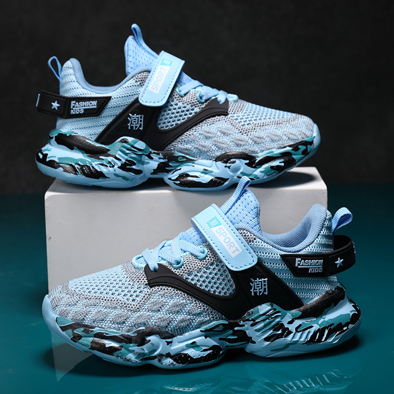 KIDS CASUAL SNEAKERS BOYS GIRLS RUNNING TRAINERS MESH SCHOOL SPORTS SHOES SIZE - Picture 20 of 22