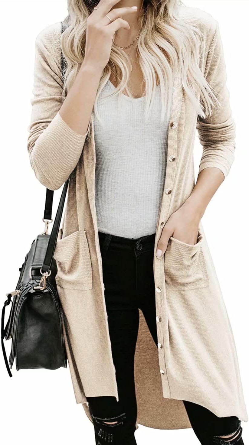 Womens Casual Open Front Printed Cardigans Sweaters Coats Jackets Outerwear - Picture 25 of 35