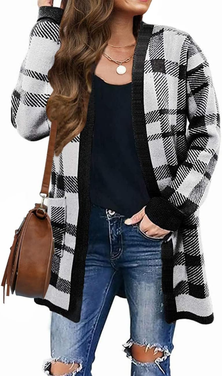 Womens Fall Winter Long Sleeves Open Front Knitted Sweater Cardigan Coat Outwear - Picture 23 of 148
