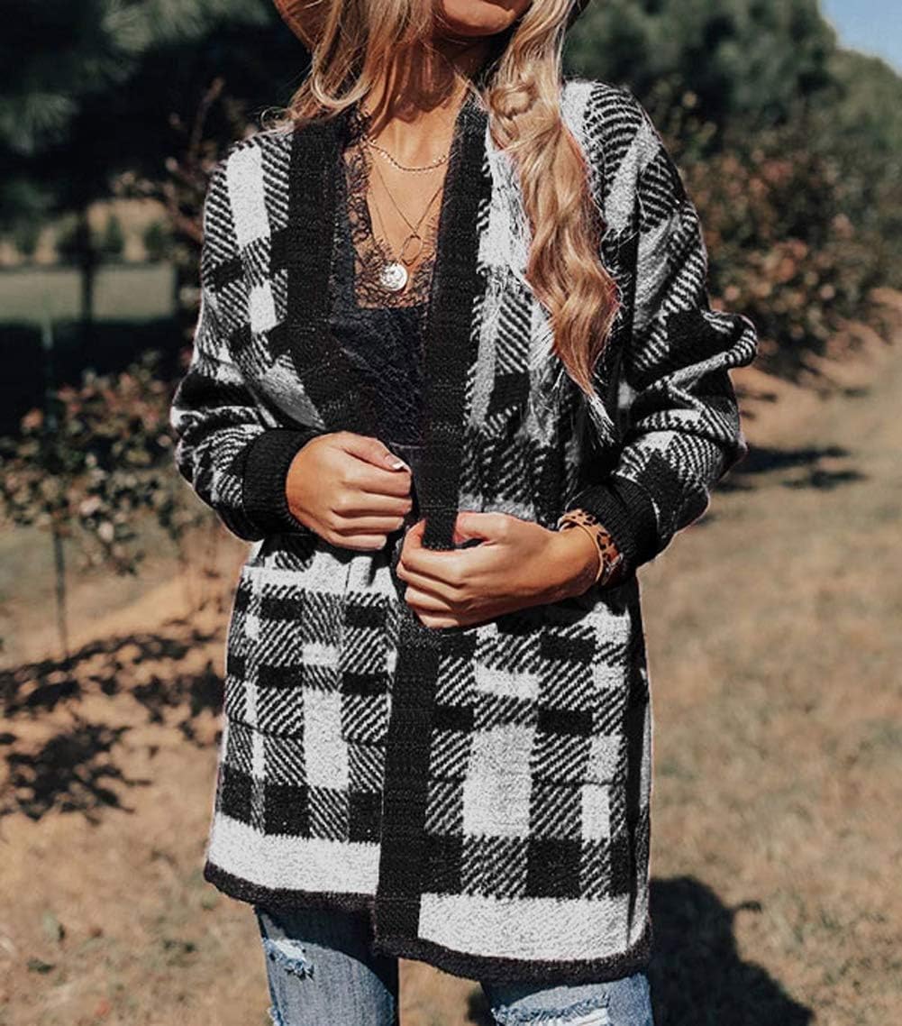 Womens Fall Winter Long Sleeves Open Front Knitted Sweater Cardigan Coat Outwear - Picture 24 of 148