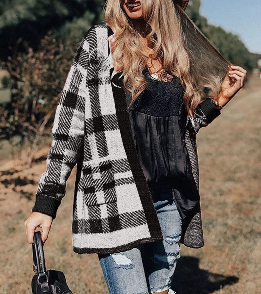 Womens Fall Winter Long Sleeves Open Front Knitted Sweater Cardigan Coat Outwear - Picture 28 of 148