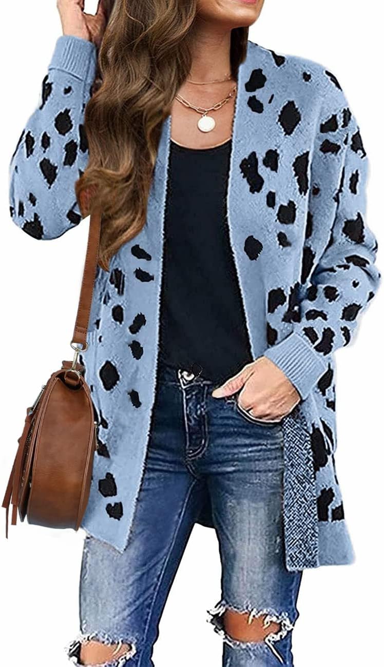 Womens Fall Winter Long Sleeves Open Front Knitted Sweater Cardigan Coat Outwear - Picture 30 of 148