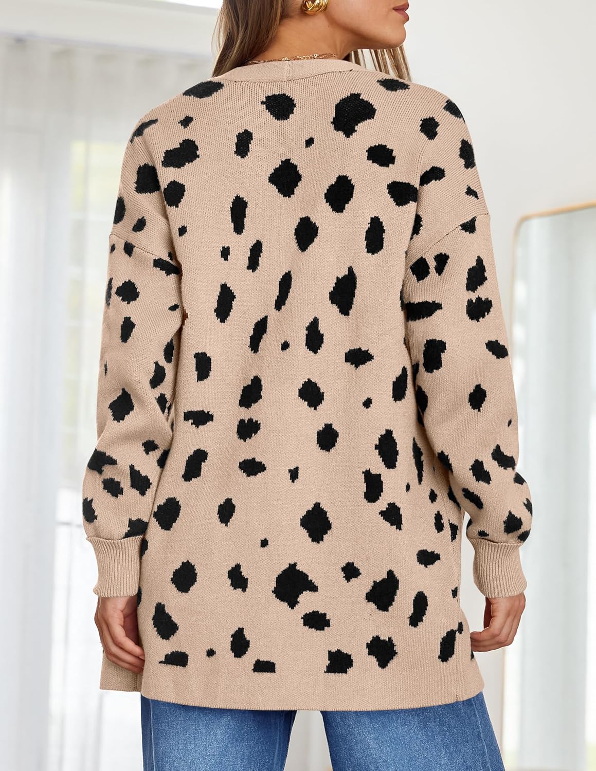 Womens Fall Winter Long Sleeves Open Front Knitted Sweater Cardigan Coat Outwear - Picture 36 of 148