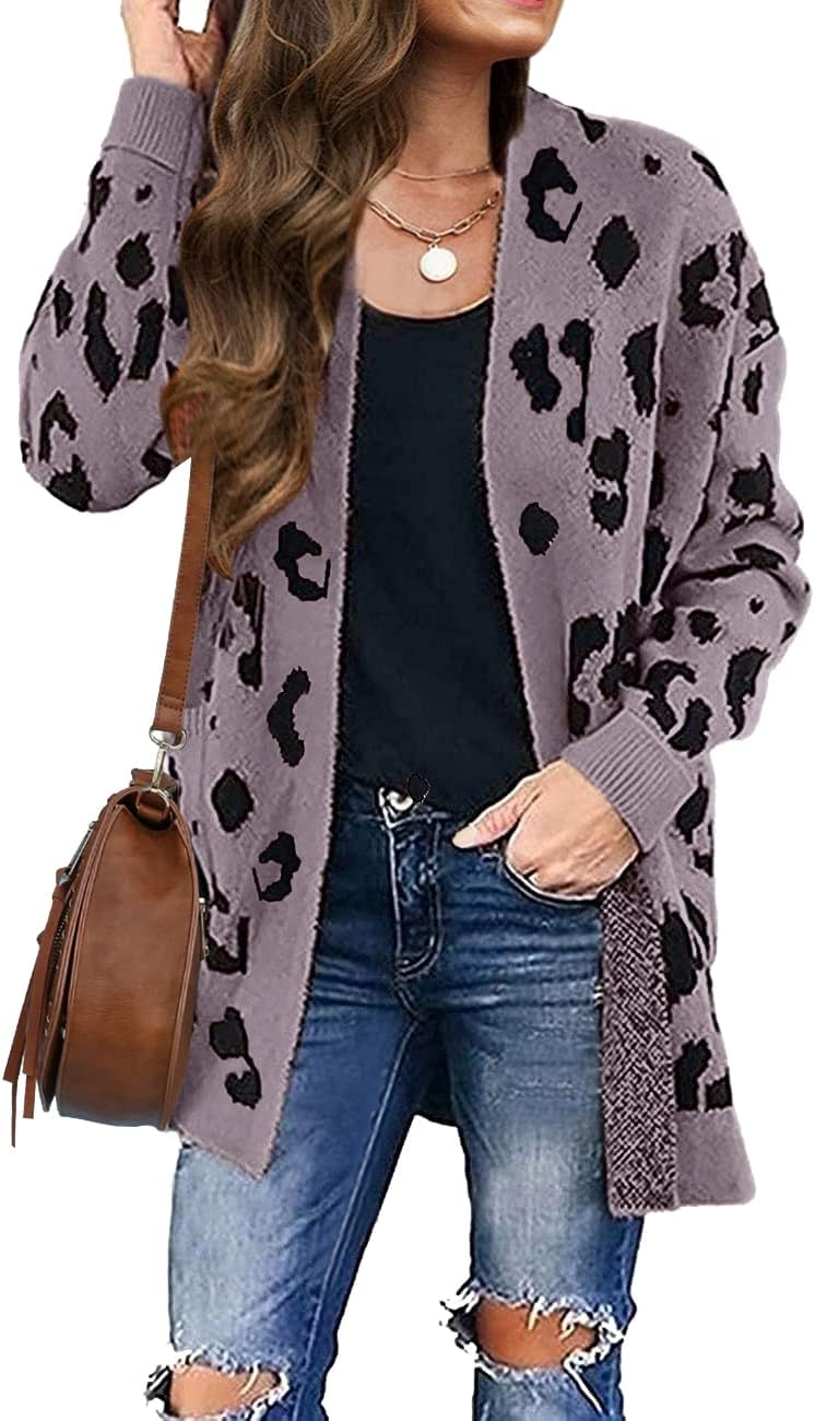 Womens Fall Winter Long Sleeves Open Front Knitted Sweater Cardigan Coat Outwear - Picture 40 of 148