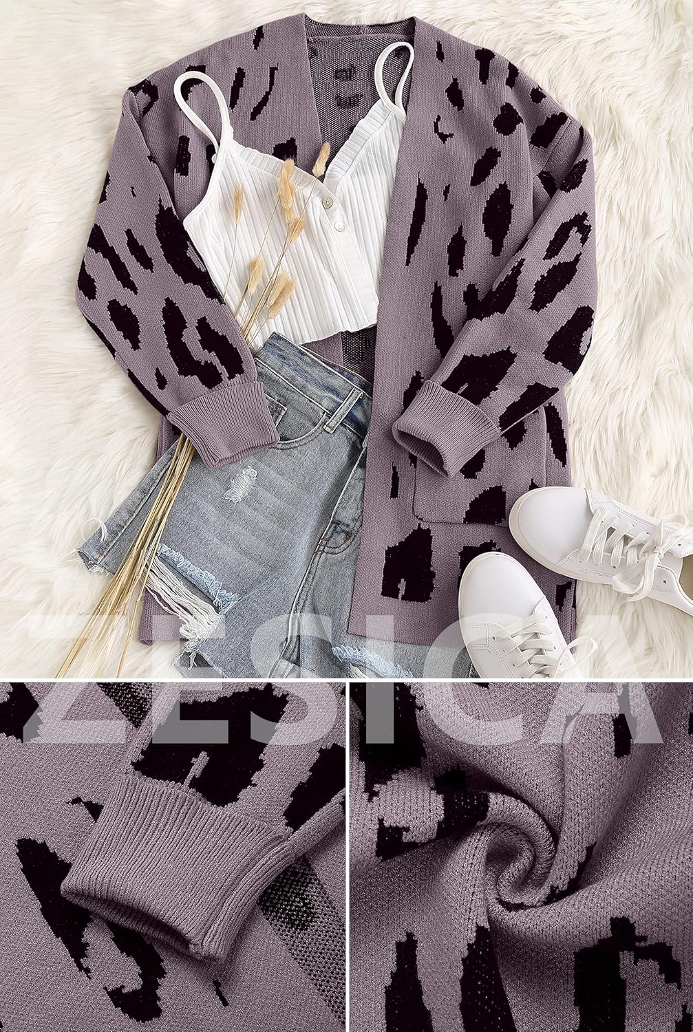 Womens Fall Winter Long Sleeves Open Front Knitted Sweater Cardigan Coat Outwear - Picture 42 of 148