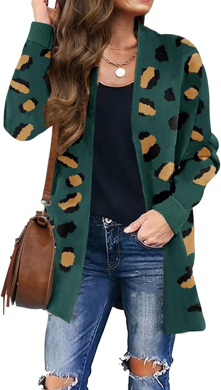 Womens Fall Winter Long Sleeves Open Front Knitted Sweater Cardigan Coat Outwear - Picture 50 of 148