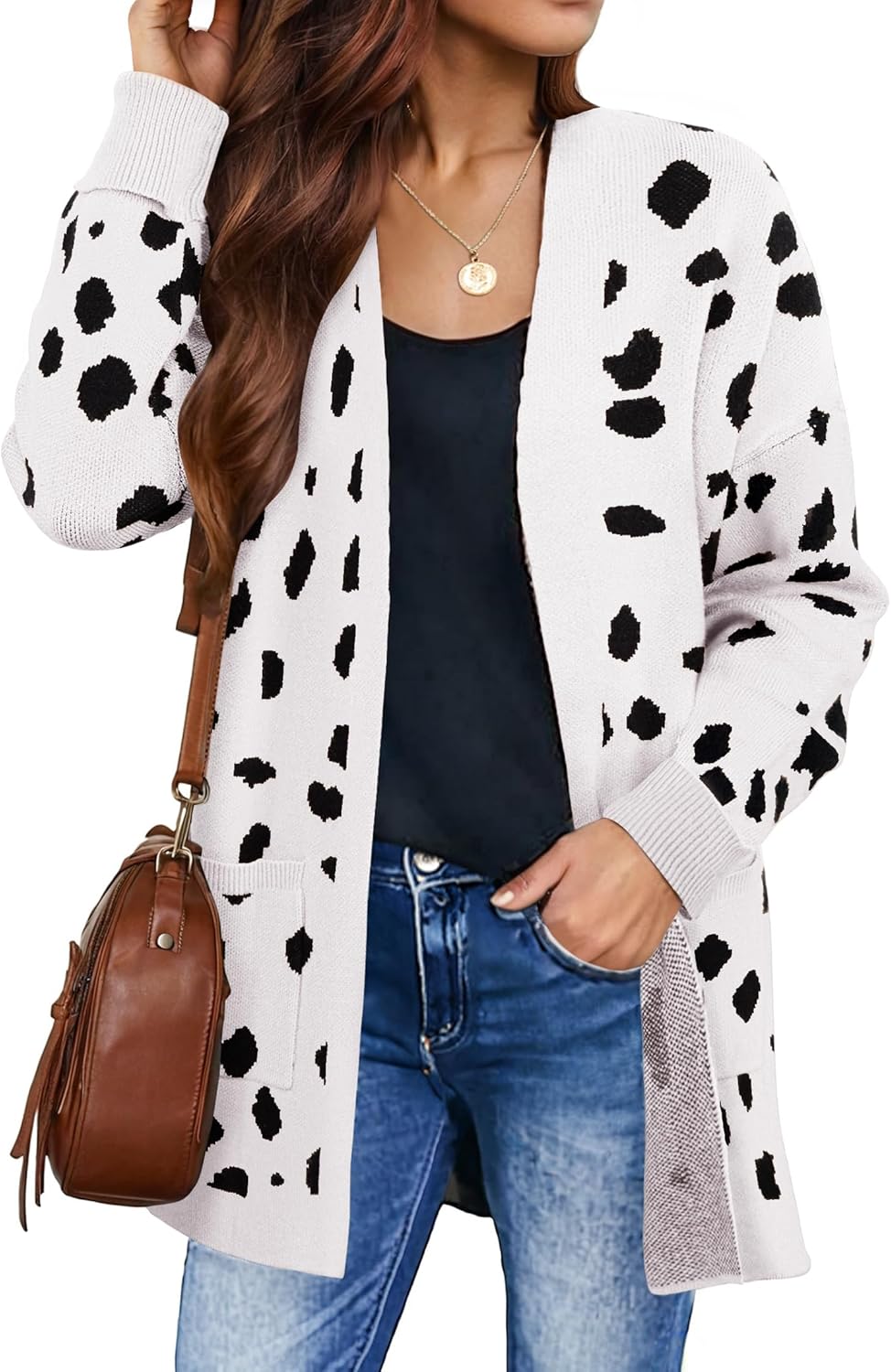 Womens Fall Winter Long Sleeves Open Front Knitted Sweater Cardigan Coat Outwear - Picture 65 of 148