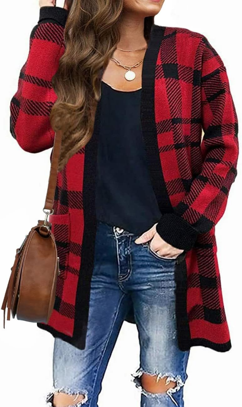 Womens Fall Winter Long Sleeves Open Front Knitted Sweater Cardigan Coat Outwear - Picture 71 of 148