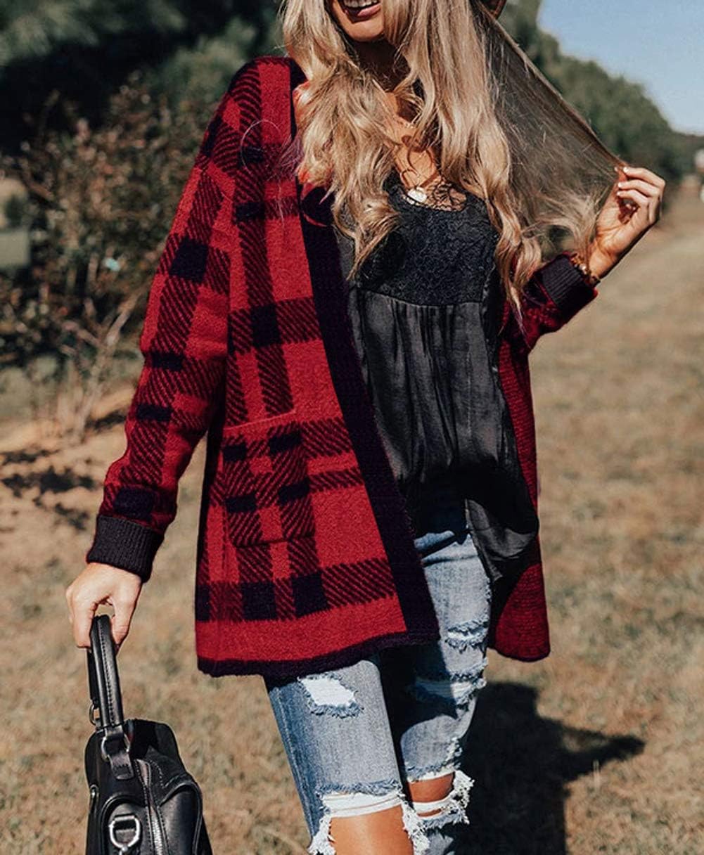 Womens Fall Winter Long Sleeves Open Front Knitted Sweater Cardigan Coat Outwear - Picture 76 of 148