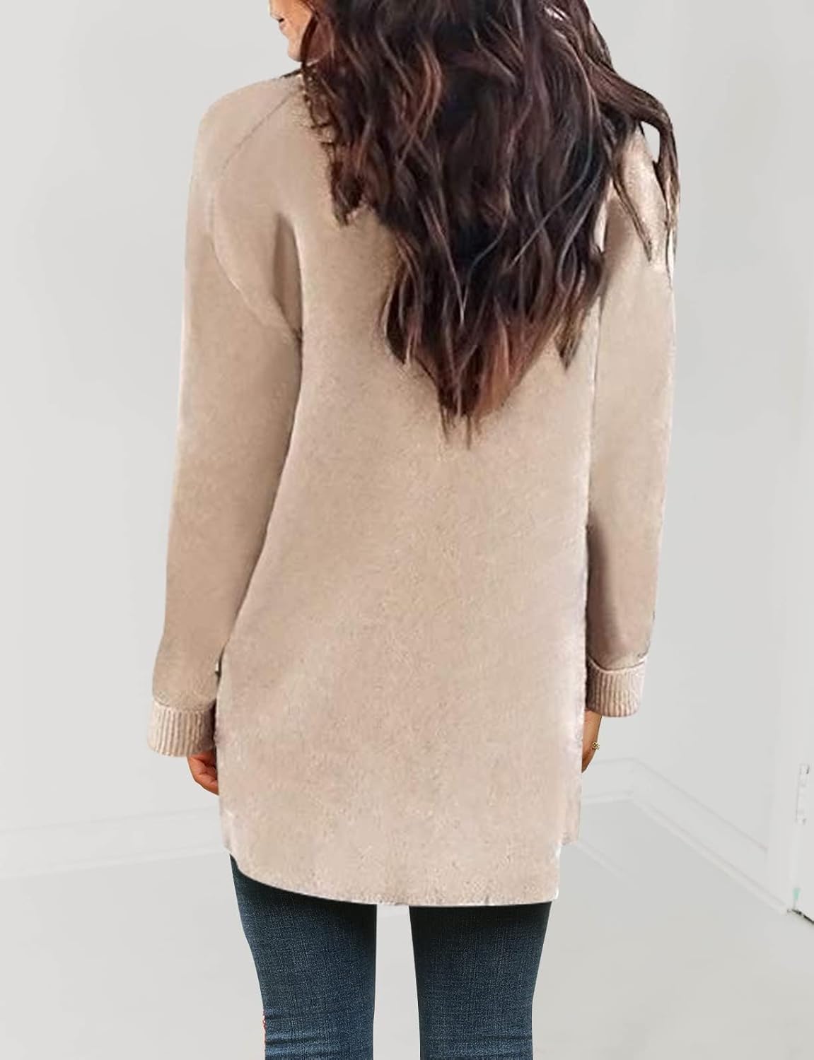 Womens Fall Winter Long Sleeves Open Front Knitted Sweater Cardigan Coat Outwear - Picture 87 of 148