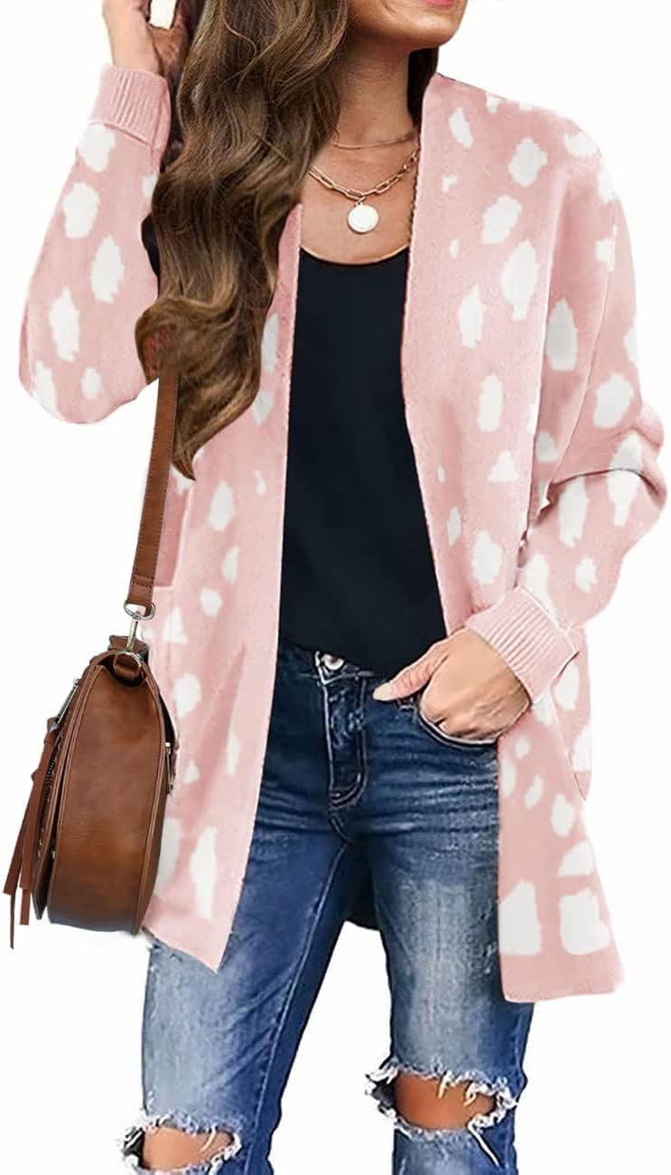 Womens Fall Winter Long Sleeves Open Front Knitted Sweater Cardigan Coat Outwear - Picture 89 of 148