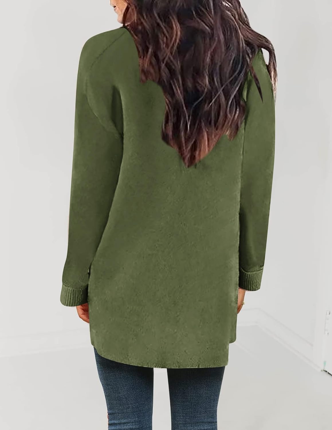 Womens Fall Winter Long Sleeves Open Front Knitted Sweater Cardigan Coat Outwear - Picture 108 of 148