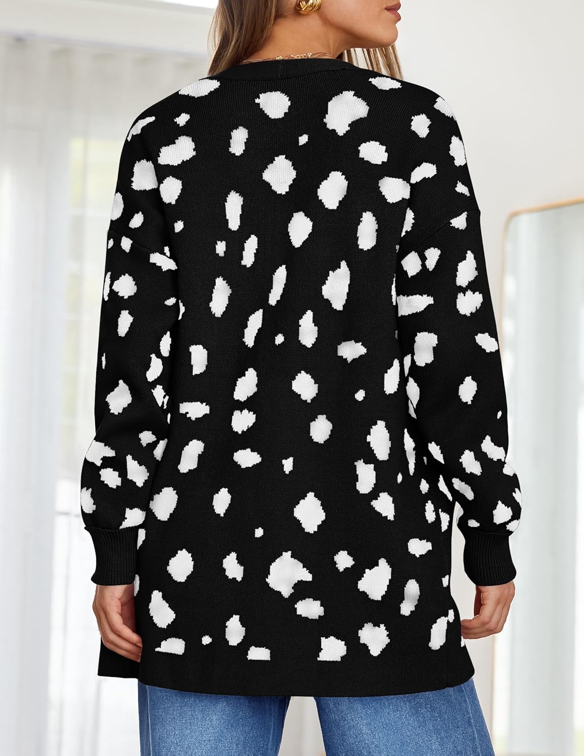 Womens Fall Winter Long Sleeves Open Front Knitted Sweater Cardigan Coat Outwear - Picture 112 of 148