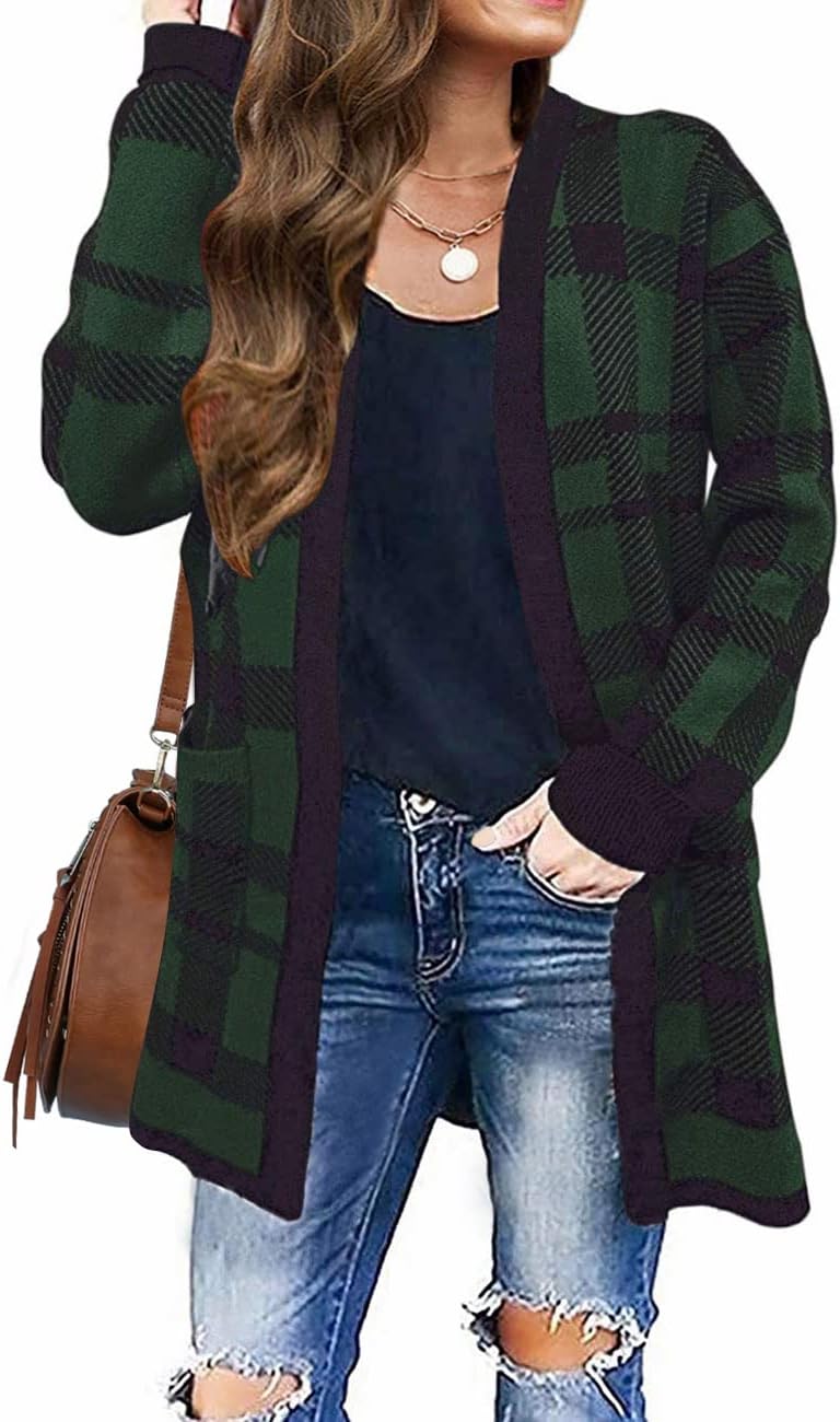 Womens Fall Winter Long Sleeves Open Front Knitted Sweater Cardigan Coat Outwear - Picture 143 of 148