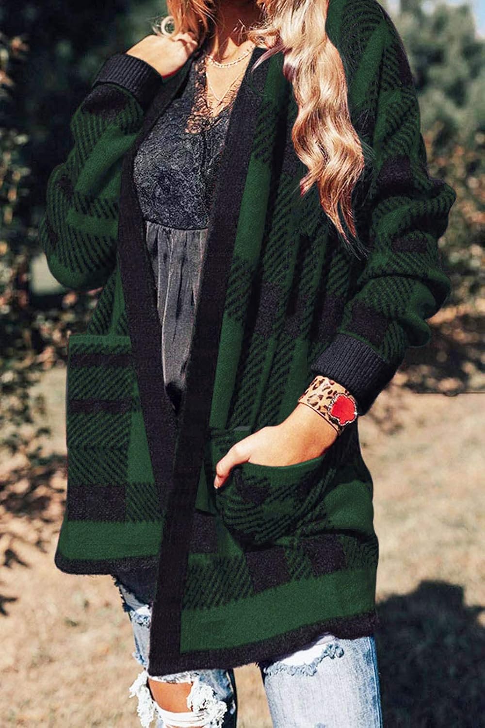 Womens Fall Winter Long Sleeves Open Front Knitted Sweater Cardigan Coat Outwear - Picture 147 of 148