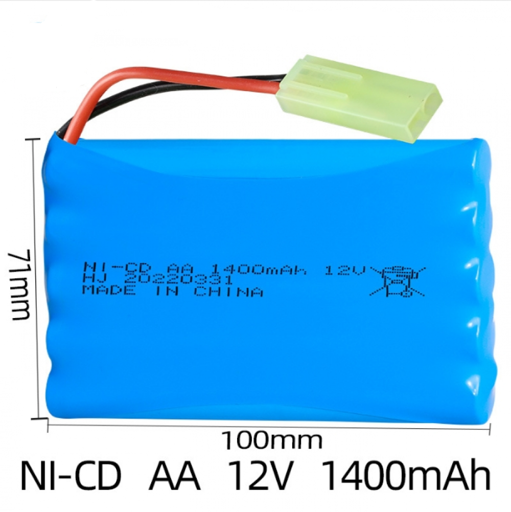 Ni-Cd 12V 1400mAh AA Battery Mini Tamiya Plug For Rc Toys Car Tanks Trains Boat - Picture 16 of 18
