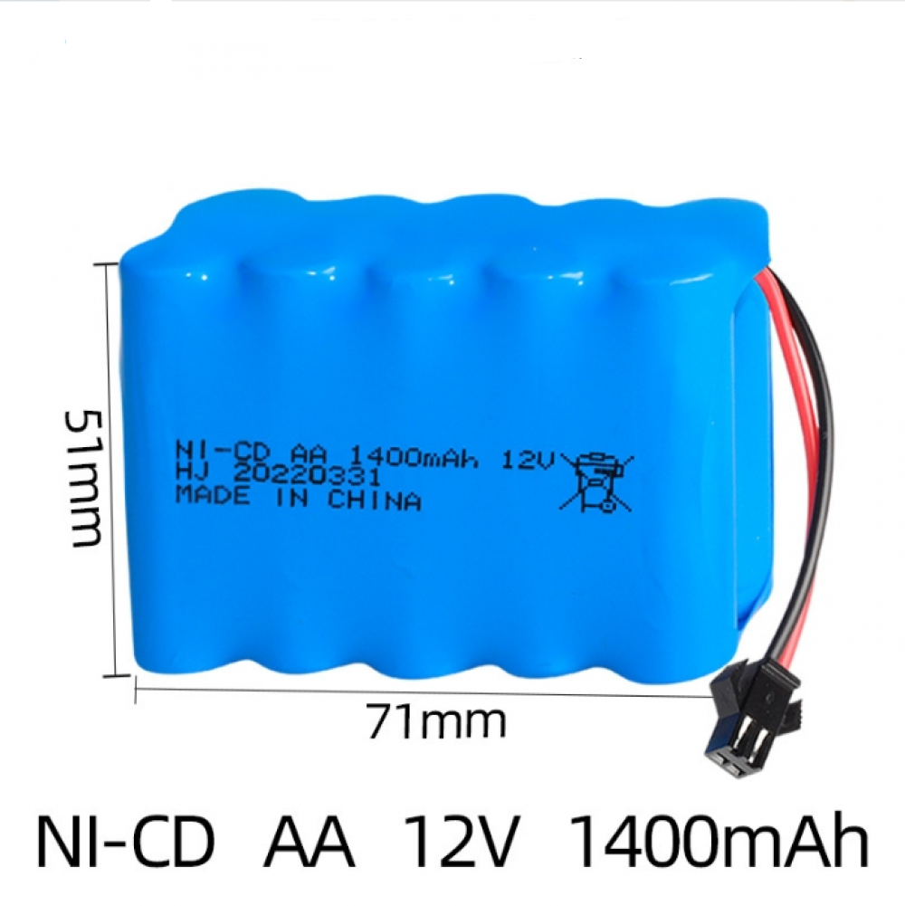 Batería Ni-Cd 12V 1400mAh AA Mini Enchufe Tamiya Para Rc Juguetes Coche Tanques Trenes Barco