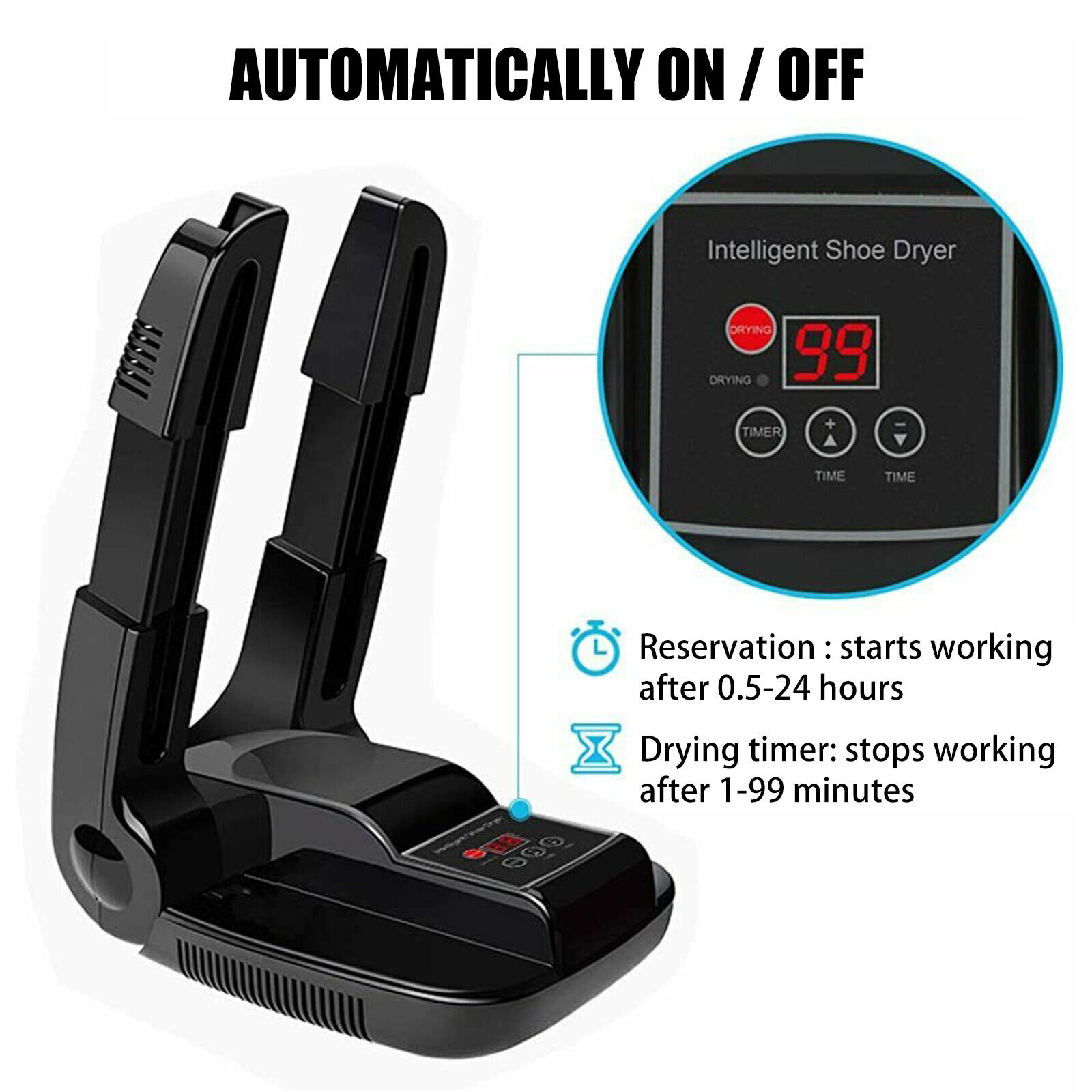 Bota Eléctrica Portátil Zapato/Guante Secador/Calentador de Botas con Soplador de Calor Duradero Nuevo