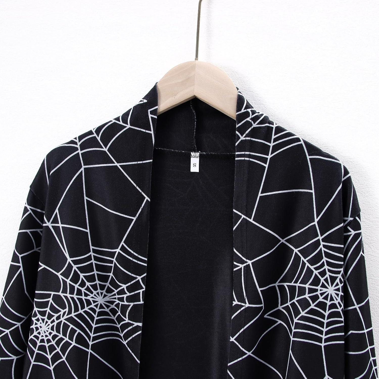 Women's Halloween Cat Pumpkin Cardigan Open Front Knit Outwear Coat Sweater Top - Picture 31 of 63