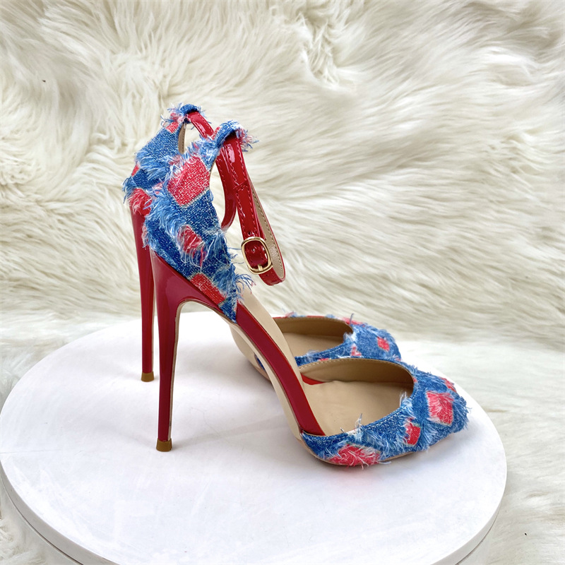 Women Round Toe High Heels Ankle Strap Evening Party Stilettos Pumps Shoes Size - Picture 12 of 13