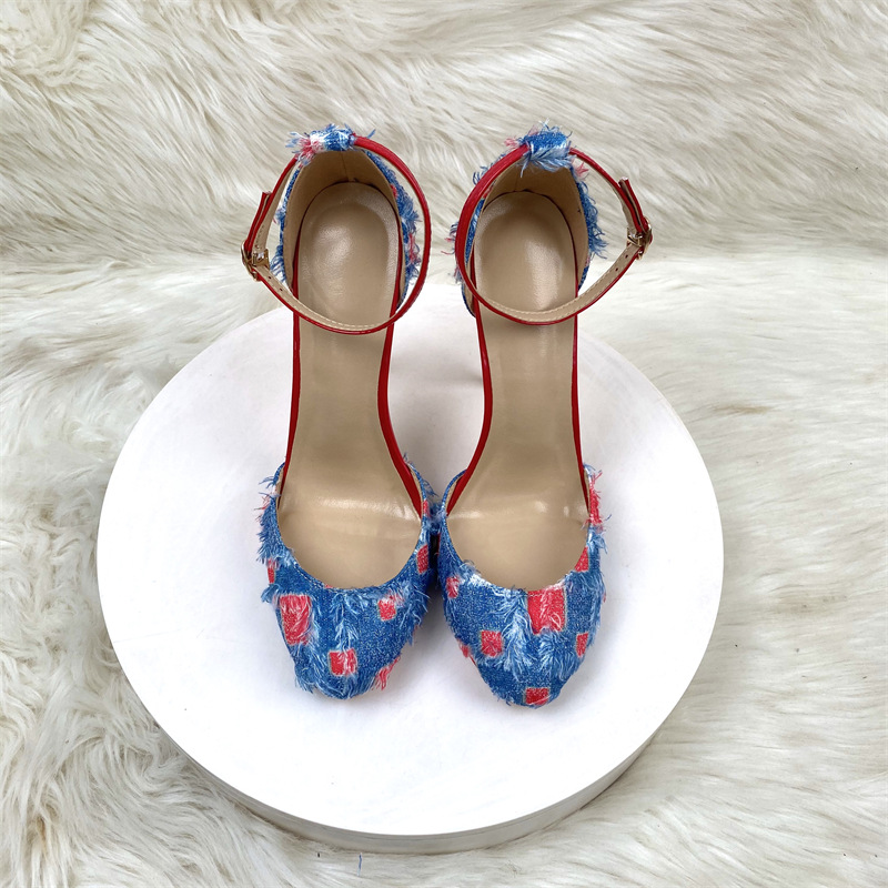 Women Round Toe High Heels Ankle Strap Evening Party Stilettos Pumps Shoes Size - Picture 13 of 13